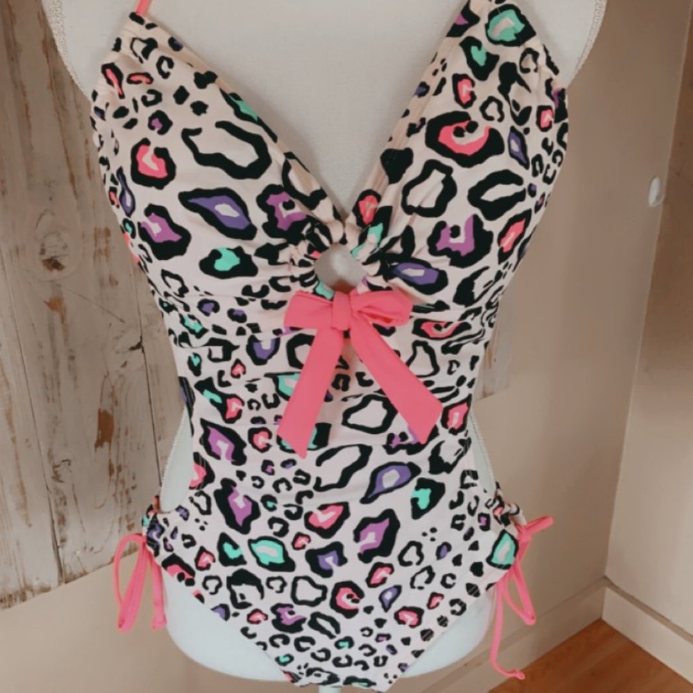 NWOT XL Joe Boxer Leopard Monokini One Piece